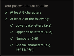 Password standards